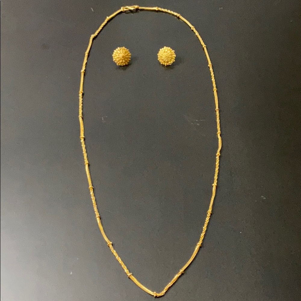 Artificial gold jewelry set